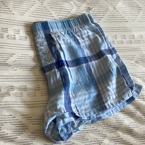 Blue flannel pj shorts - Picture 2 of 3
